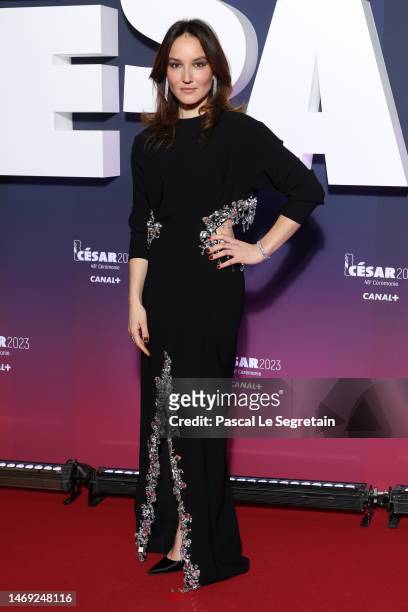 Anaïs Demoustier arrives at the 48th Cesar Film Awards at L'Olympia on February 24, 2023 in Paris, France.