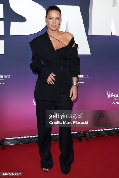 Adèle Exarchopoulos arrives at the 48th Cesar Film Awards at L'Olympia on February 24, 2023 in Paris, France.