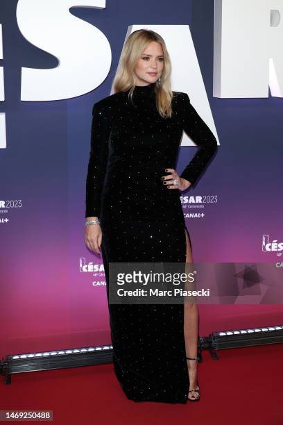 Virginie Efira arrives at the 48th Cesar Film Awards at L'Olympia on February 24, 2023 in Paris, France.