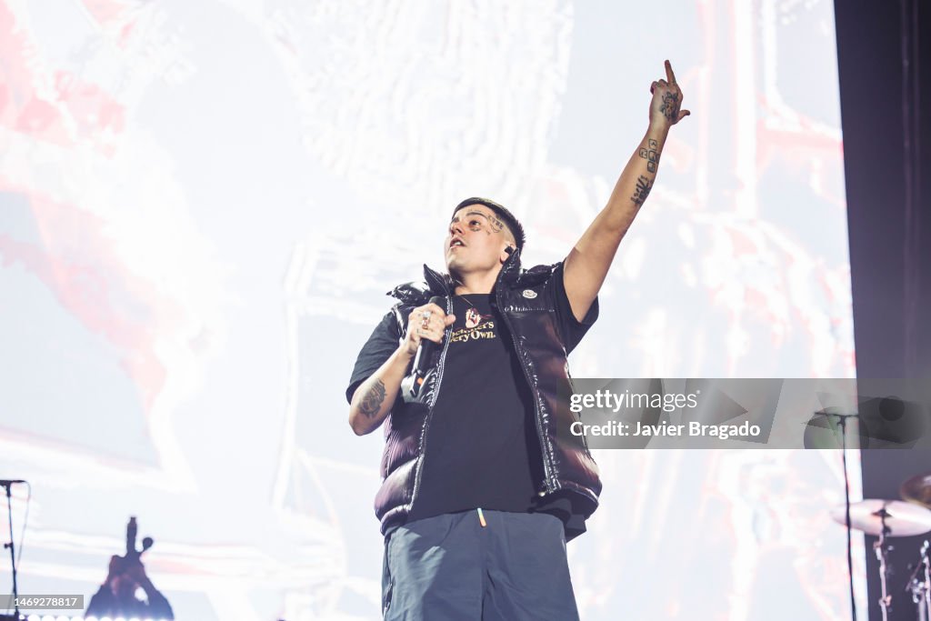 Duki performs at WiZink Center on February 24, 2023 in Madrid, Spain. News Photo Getty Images Duki performs at WiZink Center on February 24, 2023 in Madrid, Spain. News Photo Getty Images
