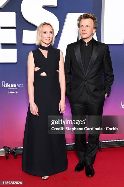 Audrey Lamy and Alex Lutz arrives at 48th Cesar Film Awards at L'Olympia on February 24, 2023 in Paris, France.