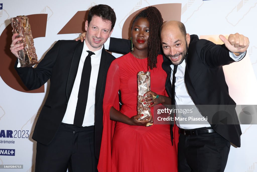 Christophe Barral, Alice Diop and Toufik Ayadi pose with the "Best