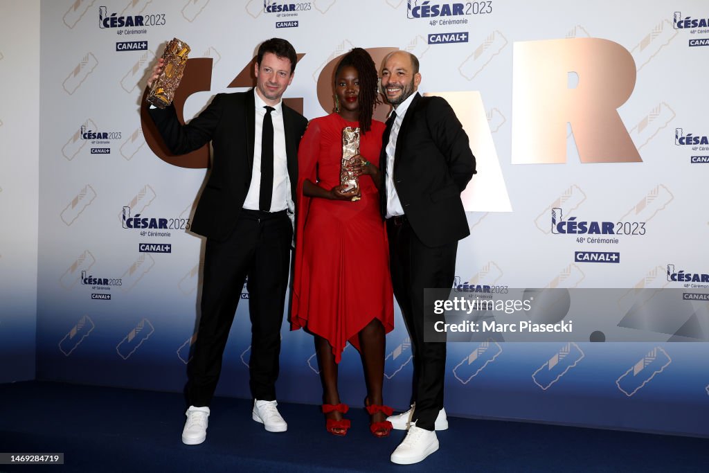 Christophe Barral, Alice Diop and Toufik Ayadi pose with the "Best