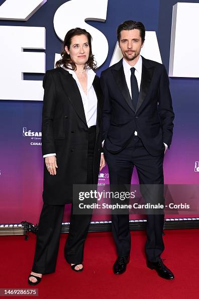 Emmanuelle Devos, Raphaël Personnaz arrive at 48th Cesar Film Awards