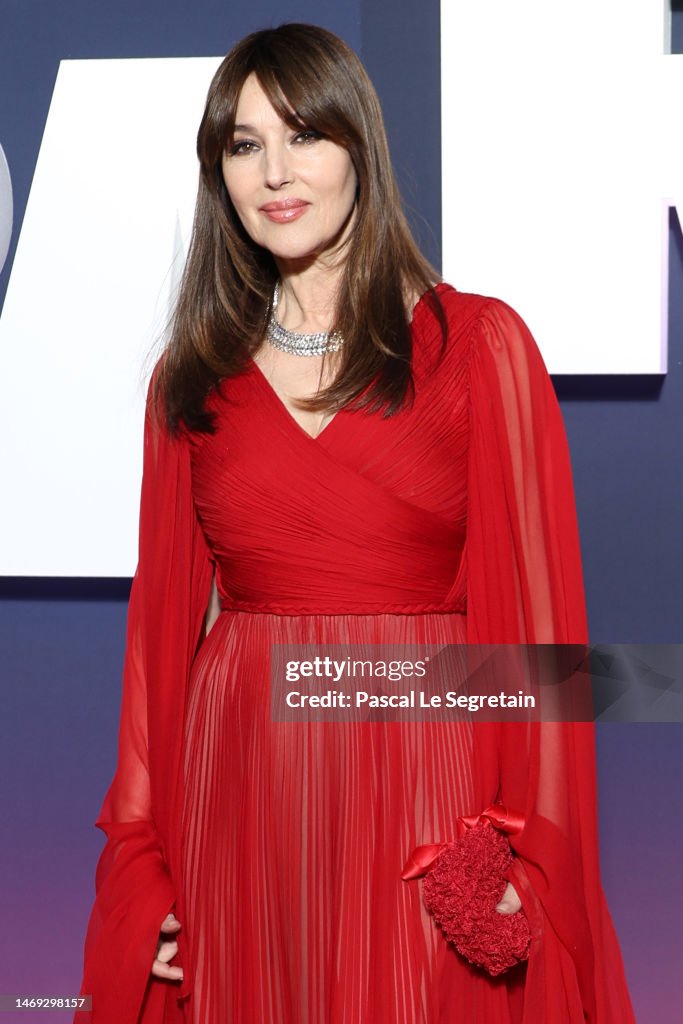 Monica Bellucci arrives at the 48th Cesar Film Awards at L'Olympia on