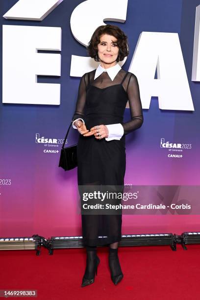 Fanny Ardant arrives at 48th Cesar Film Awards at L'Olympia on February 24, 2023 in Paris, France.