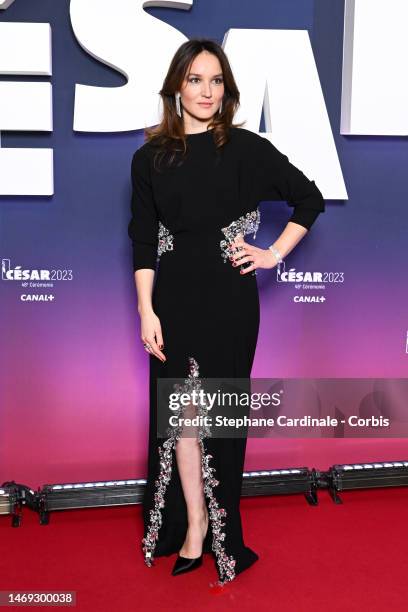 Anais Demoustier arrives at 48th Cesar Film Awards at L'Olympia on February 24, 2023 in Paris, France.