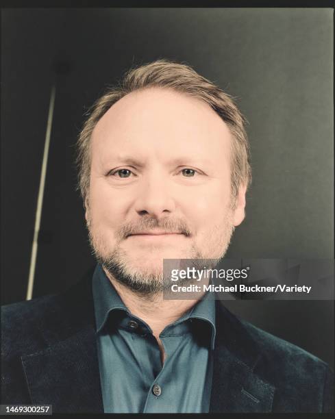 Writer/director Rian Johnson poses for a portrait at 95th OSCARS® Nominees Luncheon at The Beverly Hilton on February 13, 2023 in Beverly Hills,...