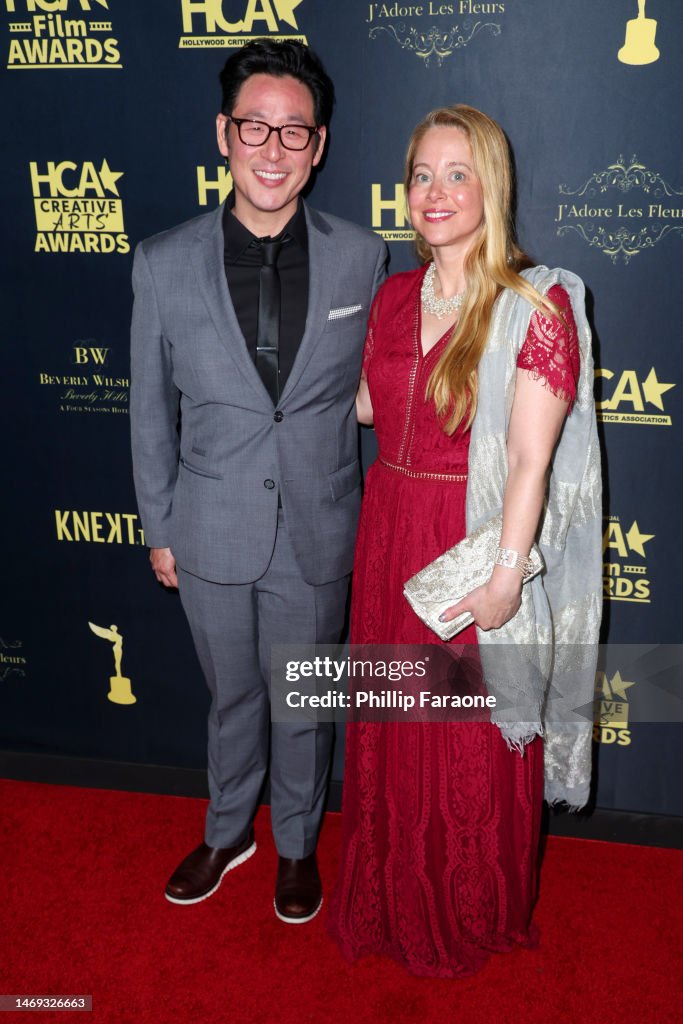 Jamie Becker Rick Hong and Jamie Becker attend the Hollywood Critics Association's ...