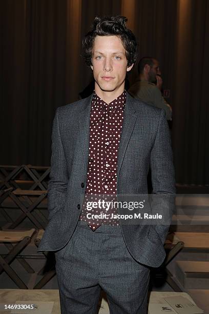 Model Rob Pryor attend the Burberry Prorsum show as part of Milan Fashion Week Menswear Spring/Summer 2013 on June 23, 2012 in Milan, Italy.