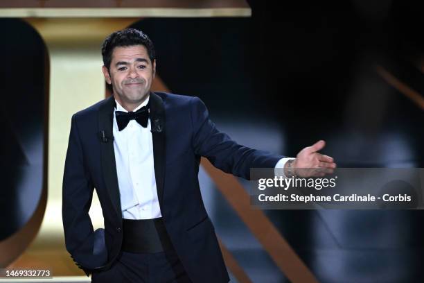 Jamel Debbouze onstage during the 48th Cesar Film Awards at L'Olympia on February 24, 2023 in Paris, France.