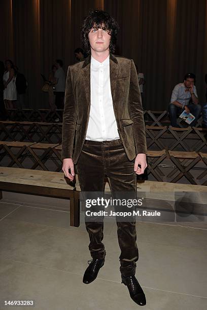 Singer George Craig attend the Burberry Prorsum show as part of Milan Fashion Week Menswear Spring/Summer 2013 on June 23, 2012 in Milan, Italy.