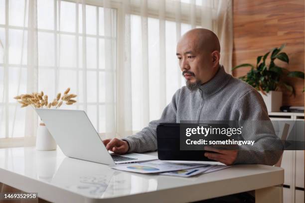 Japanese Man Using Computer 56 Shaved Japanese Businessman Stock Photos, High-Res Pictures, and ...