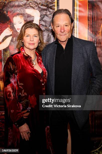 Dana Sparks and Chris Mulkey attend Sue Wong's Palazzo Marrakech celebration at a private residence on February 24, 2023 in Los Angeles, California.
