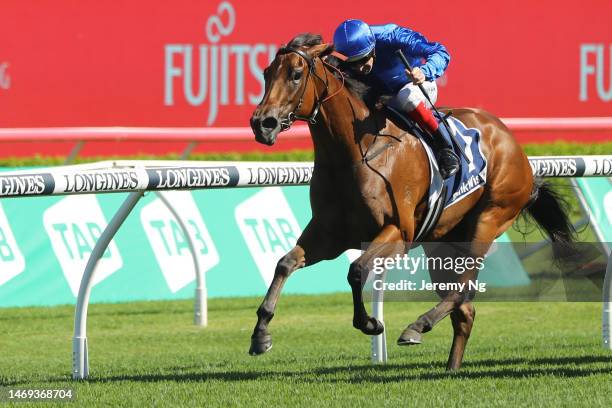 James Mcdonald riding Anamoe in Race 8 TAB Chipping Norton Stakes during TAB Chipping Norton Stakes Day - Sydney Racing at Royal Randwick Racecourse...