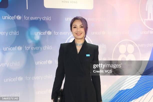 Actress-singer Miriam Yeung Chin-Wah attends UNICEF Hong Kong 35th Anniversary Gala Dinner on February 24, 2023 in Hong Kong, China.