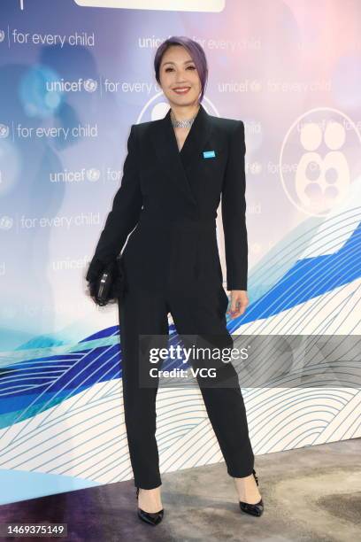 Actress-singer Miriam Yeung Chin-Wah attends UNICEF Hong Kong 35th Anniversary Gala Dinner on February 24, 2023 in Hong Kong, China.