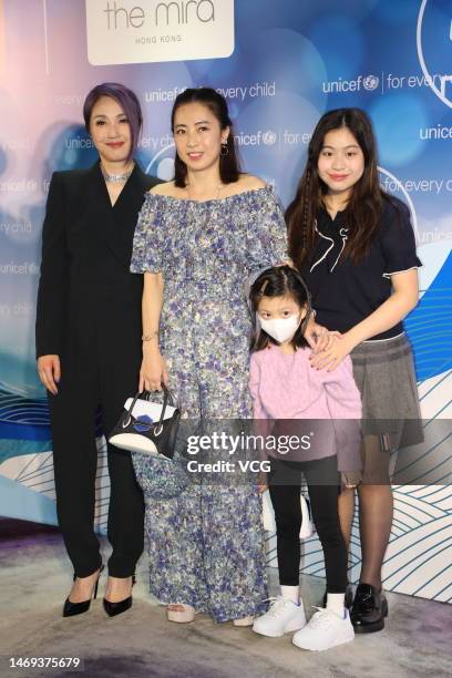 Actress-singer Miriam Yeung Chin-Wah, Chief Executive Officer of Chinese Estates Holdings Ltd. Kimbee Chan Hoi-wan and guests attend UNICEF Hong Kong...