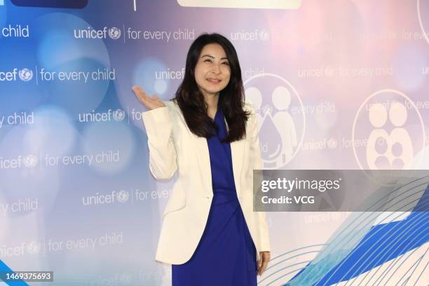 Former Olympic diving champion Guo Jingjing attends UNICEF Hong Kong 35th Anniversary Gala Dinner on February 24, 2023 in Hong Kong, China.