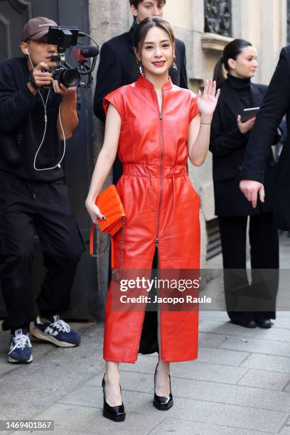 Gillian Chung is seen on the front row of the Ferrari fashion show during the Milan Fashion Week Womenswear Fall/Winter 2023/2024 on February 25,...