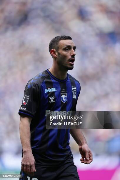 Of Gamba Osaka in action during the J.LEAGUE Meiji Yasuda J1 2nd Sec. Match between Gamba Osaka and Sagan Tosu at Panasonic Stadium Suita on February...