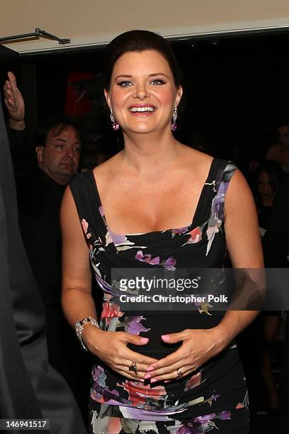 Actress Heather Tom attends The 39th Annual Daytime Emmy Awards broadcasted on HLN held at The Beverly Hilton Hotel on June 23, 2012 in Beverly...