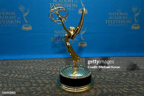 Award on display during The 39th Annual Daytime Emmy Awards broadcasted on HLN held at The Beverly Hilton Hotel on June 23, 2012 in Beverly Hills,...