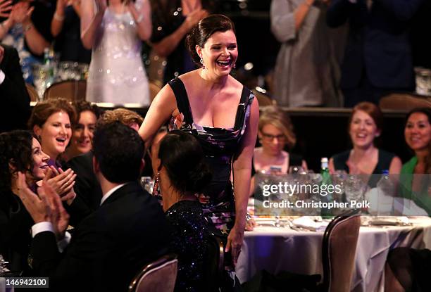 Actress Heather Tom attends The 39th Annual Daytime Emmy Awards broadcasted on HLN held at The Beverly Hilton Hotel on June 23, 2012 in Beverly...