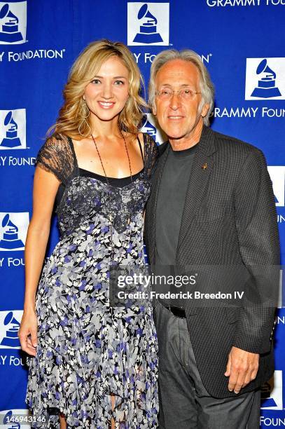 Sarah Darling and Neil Portnow pose at the 2012 GRAMMY Camp Nashville Launch Party at Rocketown on June 23, 2012 in Nashville, Tennessee.