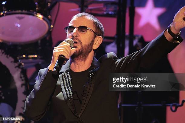 Ringo Starr performs at Cicus Maximus Theatre at Caesar's Atlantic City on June 23, 2012 in Atlantic City, New Jersey.