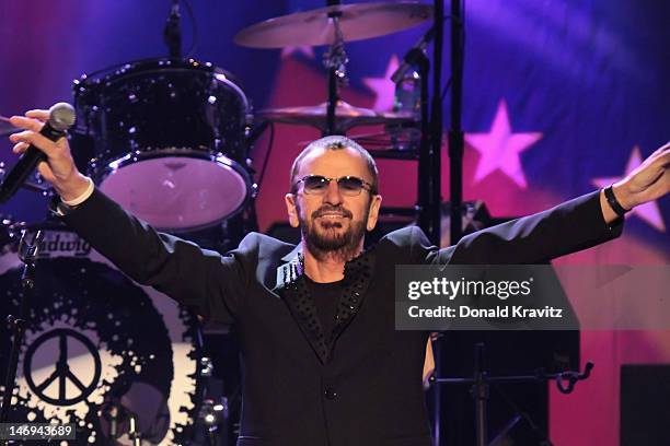 Ringo Starr performs at Cicus Maximus Theatre at Caesar's Atlantic City on June 23, 2012 in Atlantic City, New Jersey.