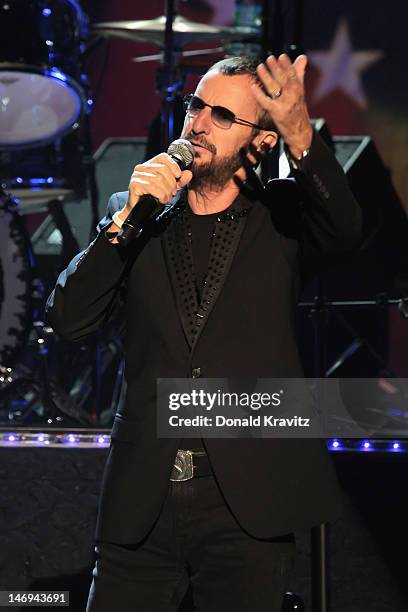 Ringo Starr performs at Cicus Maximus Theatre at Caesar's Atlantic City on June 23, 2012 in Atlantic City, New Jersey.