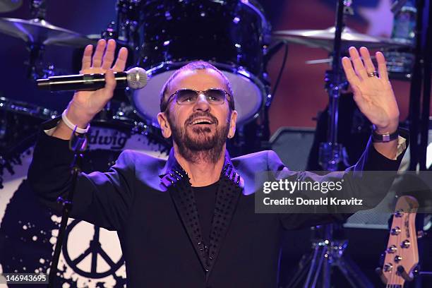 Ringo Starr performs at Cicus Maximus Theatre at Caesar's Atlantic City on June 23, 2012 in Atlantic City, New Jersey.