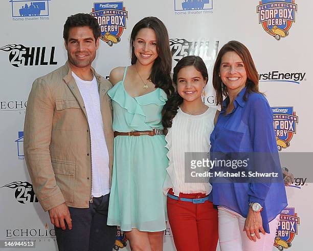 Jordi Vilasuso, Kaitlin Riley, Bailee Madison and Patti Riley attend the "25 Hill"- Los Angeles Premiere and Soap Box Race at American Cinematheque's...