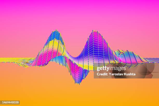 abstract multicolored curve chart - stock photo - art of music live stock pictures, royalty-free photos & images