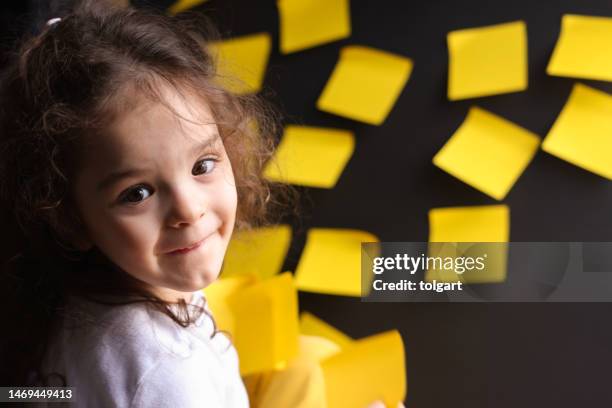Sticky Note Child Child With Sticky Notes Photos and Premium High Res Pictures - Getty Images