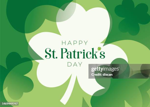 st. patrick's day mit kleeblattrahmen. - price tag stock-grafiken, -clipart, -cartoons und -symbole