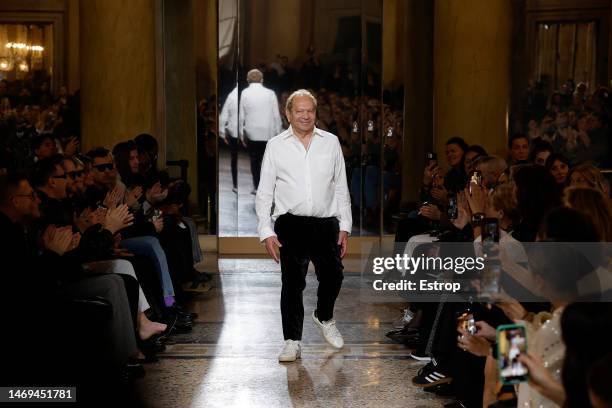 Fashion designer Ermanno Scervino at the Ermanno Scervino fashion show during the Milan Fashion Week Womenswear Fall/Winter 2023/2024 on February 25,...