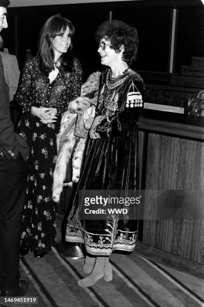 Stefanie Powers and Dory Previn attend the Los Angeles opening of the play 'Twigs,' at the Shubert Theatre in Century City, California, on March 1,...
