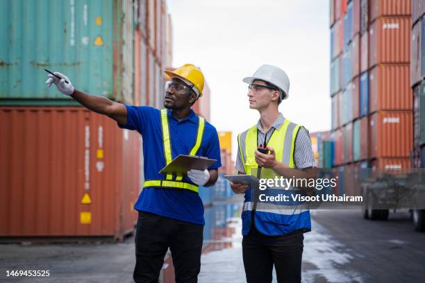 cargo shipping import and export industry. - international day two stock pictures, royalty-free photos & images