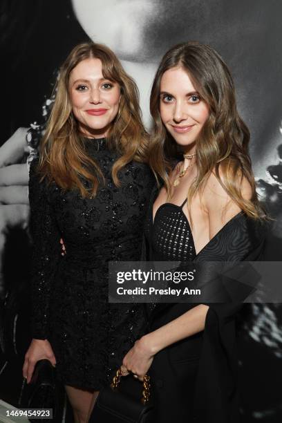 Julianna Guill and Alison Brie attend W Magazine's Annual Best Performances Party at Chateau Marmont on February 24, 2023 in Los Angeles, California.