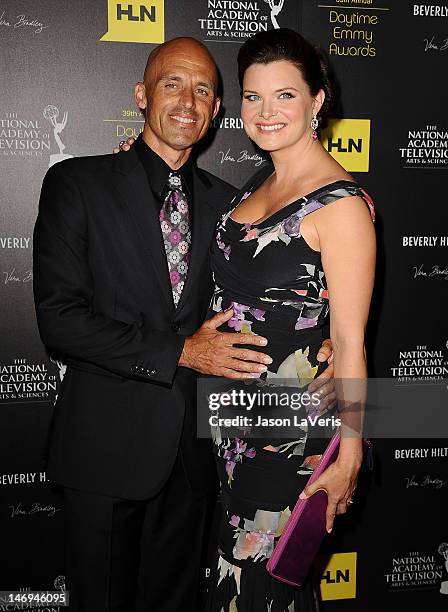 Actress Heather Tom and husband James Achor attends the 39th annual Daytime Emmy Awards at The Beverly Hilton Hotel on June 23, 2012 in Beverly...