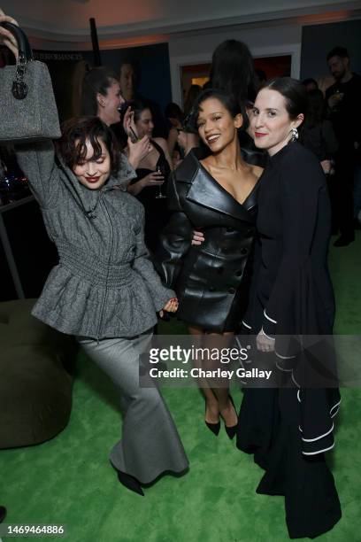 Alexa Demie, Taylor Russell, and W Magazine Editor in Chief Sara Moonves attend W Magazine's Annual Best Performances Party at Chateau Marmont on...