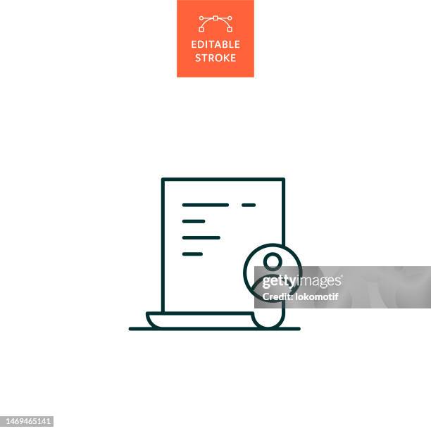 personal document line icon with editable stroke. the icon is suitable for web design, mobile apps, ui, ux, and gui design. - computer file vector stock illustrations