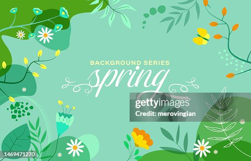 Abstract simply background with natural line arts - spring theme - Abstract simply background with natural line arts - spring theme -