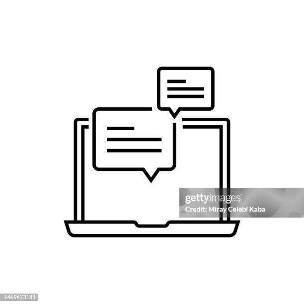 video conference line icon - zoom background stock illustrations