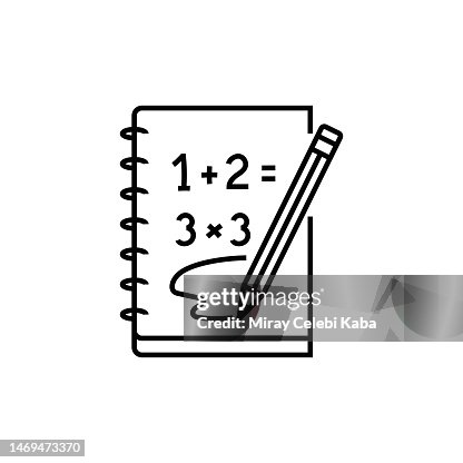 Mathematics and Math Class Line Icon Mathematics and Math Class Line Icon