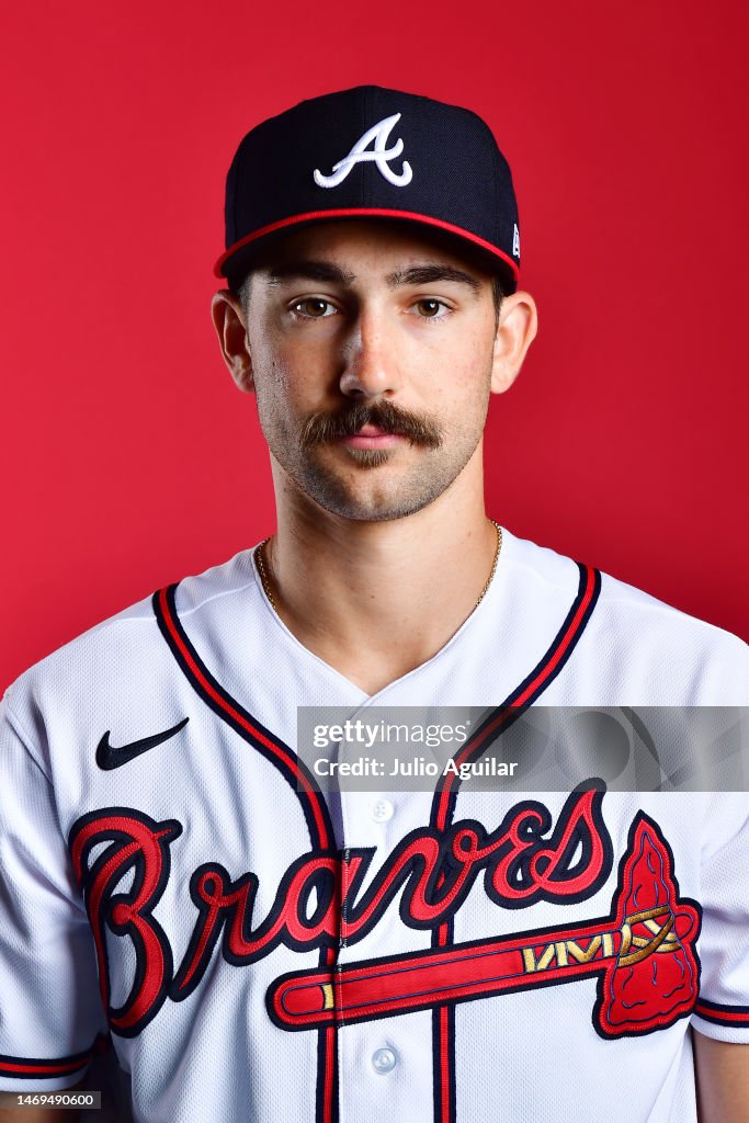 Spencer Strider of the Atlanta Braves poses for a portrait during the ...