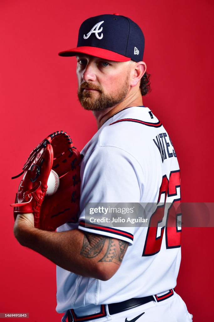 Kirby Yates of the Atlanta Braves poses for a portrait during the ...