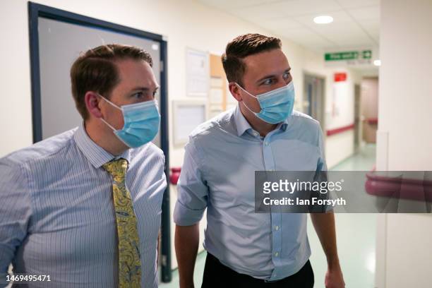 Wes Streeting , Shadow Secretary of State for Health and Social Care and Sam Rushworth, Bishop Auckland Labour candidate visit Richardson Community...